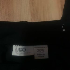 Brand New Black Cato Dress Black Pants Silk Material Size 20W